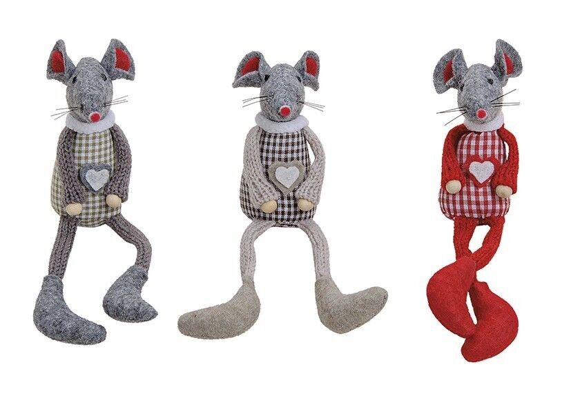 Kantenhocker Maus aus Filz/Textil