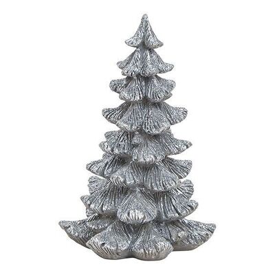 Christmas tree made of poly silver (W / H / D) 10x16x10cm
