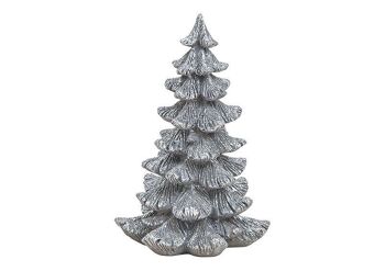 Sapin de Noël en poly argent (L / H / P) 10x16x10cm 1