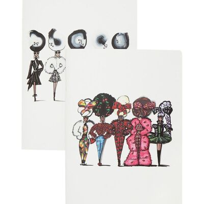 FASHION NOTEBOOK SET OF 2