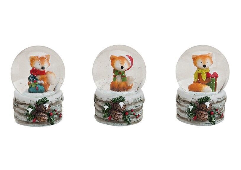 Schneekugel Weihnachtsfuchs