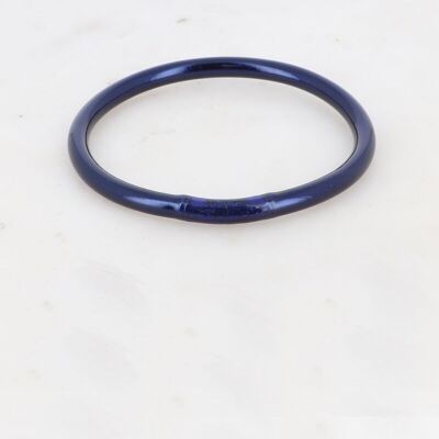 Thick Buddhist bangle with mantra size S - Midnight blue