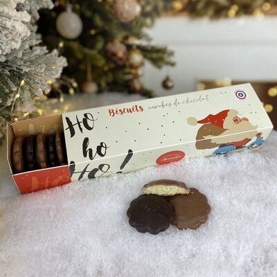 Scatola per bastoncini di biscotto ricoperti di cioccolato | modanatura natalizia | Chocodic cioccolato artigianale natalizio