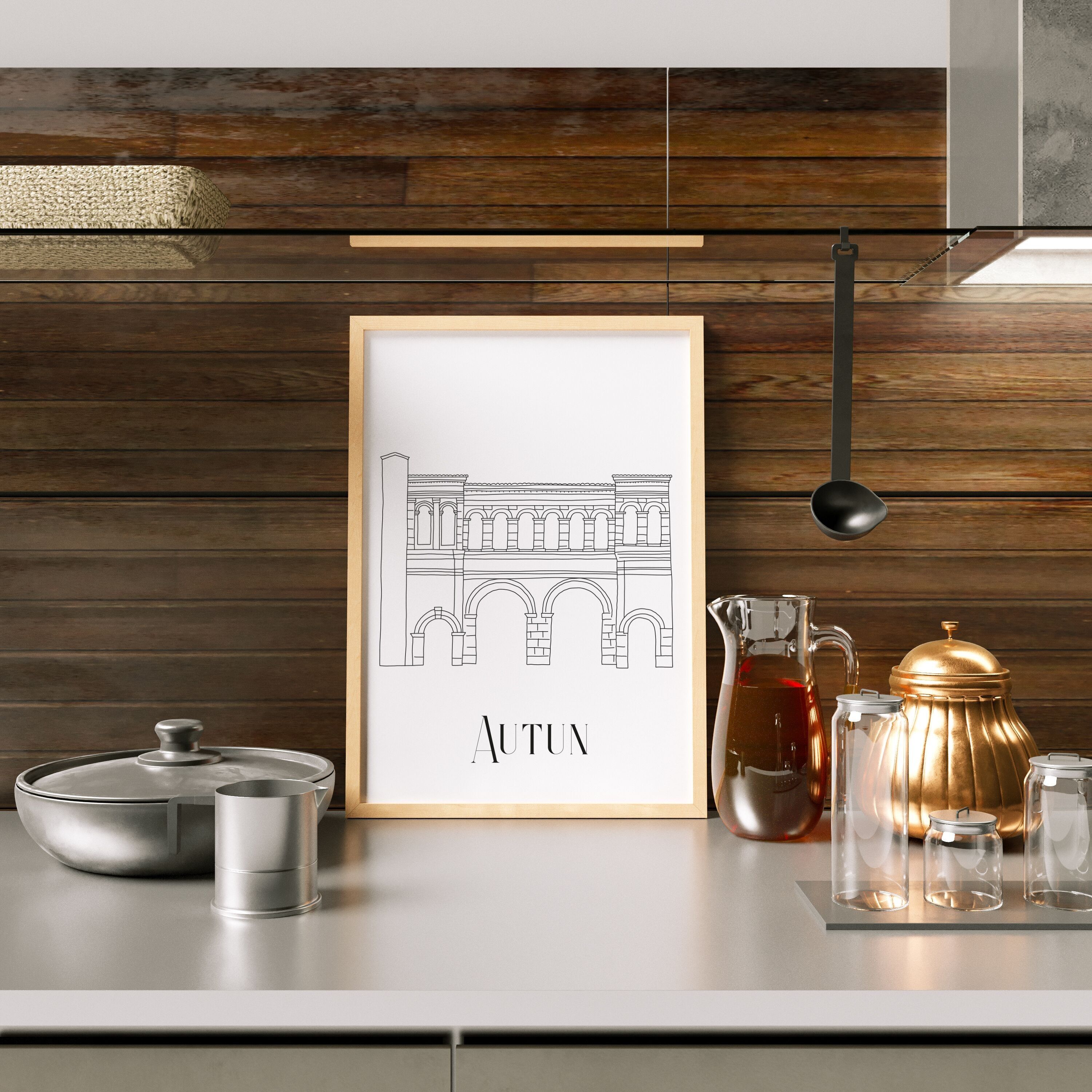 Poster Autun - Carta A4 / A3 / 40x60