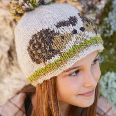 Kids Animal Bobble Hat Holly The Hedgehog - One Colour