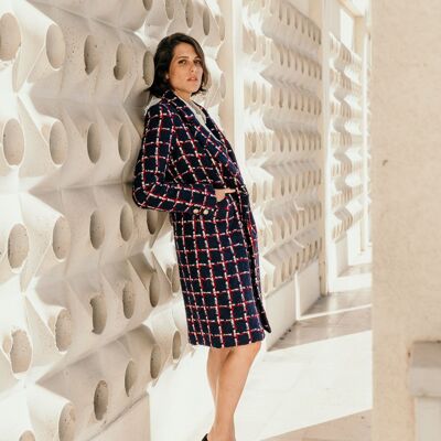 Odile checked tweed coat