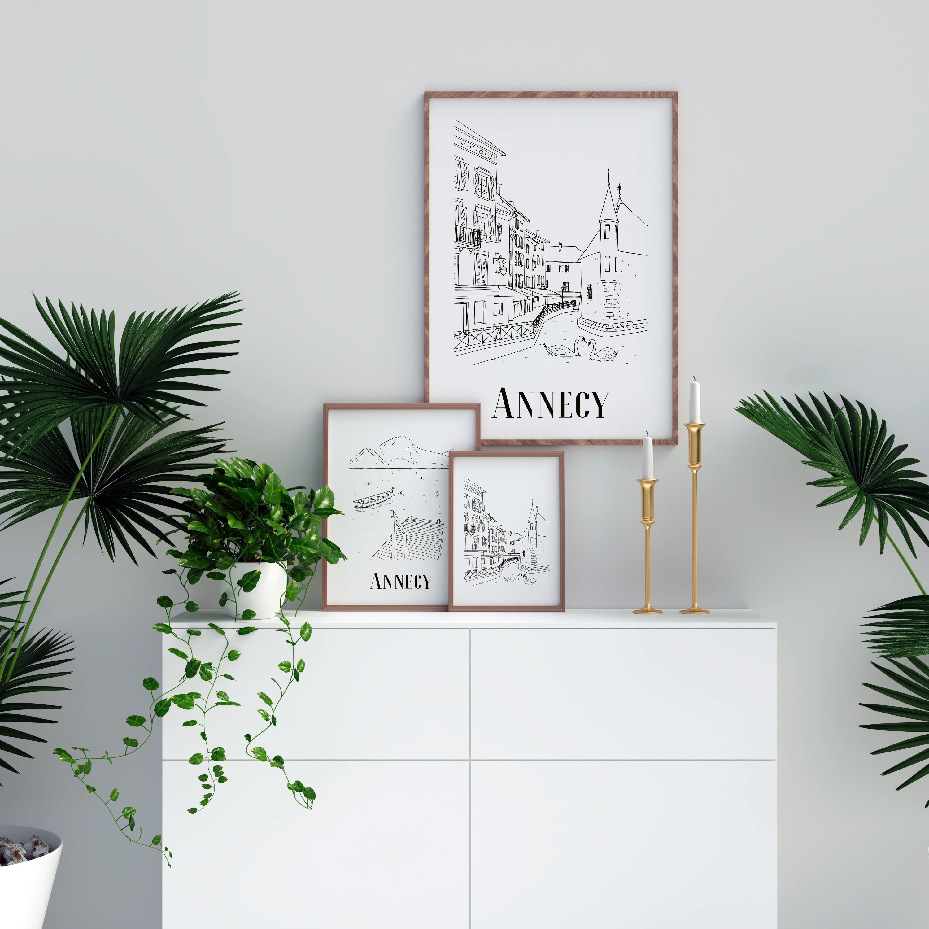 Poster Annecy - Carta A4 / A3 / 40x60