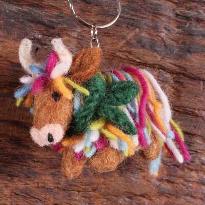 Hughie The Highland Cow Keyring - One Colour