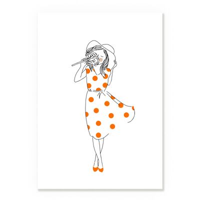 Mireille Polka Dot Dress Poster