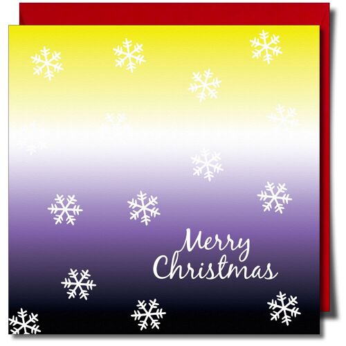Merry Christmas Non-Binary Xmas Card.