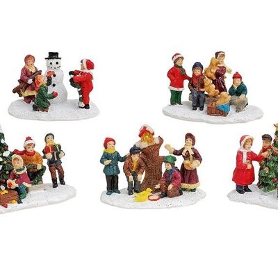 Miniature Christmas figures made of poly, assorted, W8 x D4 x H6 cm