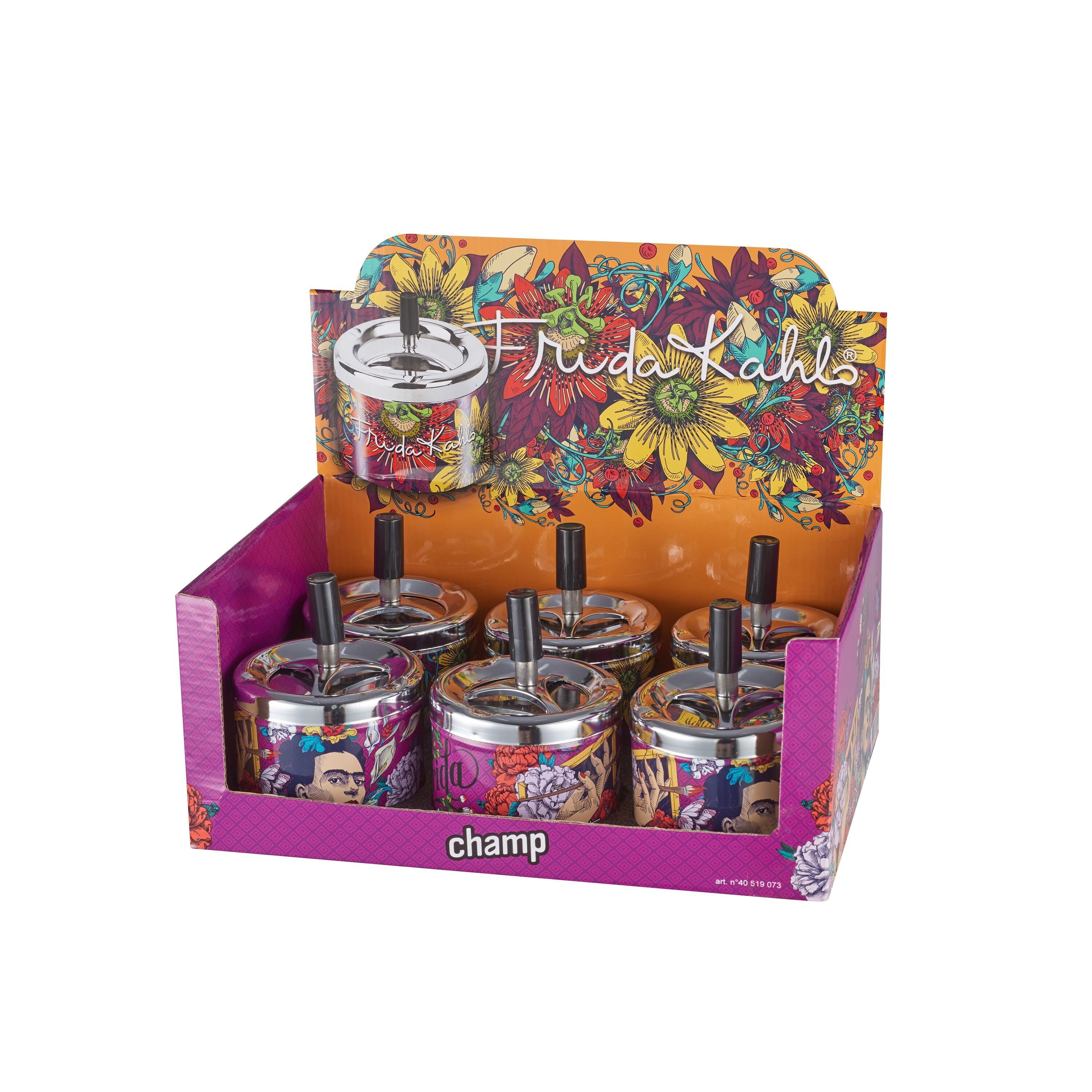 Frida Khalo Push Aschenbecher, verschiedene Farben, 6 Stück