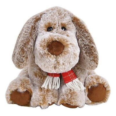 Brown plush dog (W / H / D) 24x22x23cm