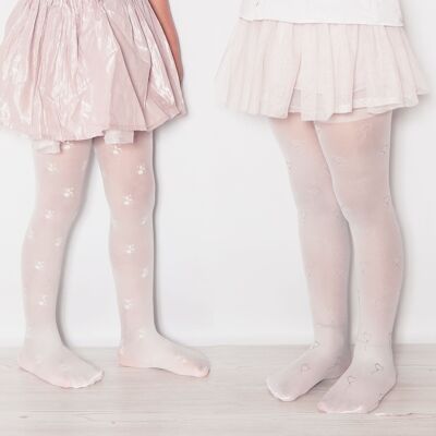 "Pop & Love" Printed Microfiber Tights for Girls Assorted n. 1