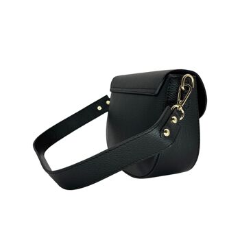 SAC BANDOULIERE CUIR GRAINE CLARA NOIR 3