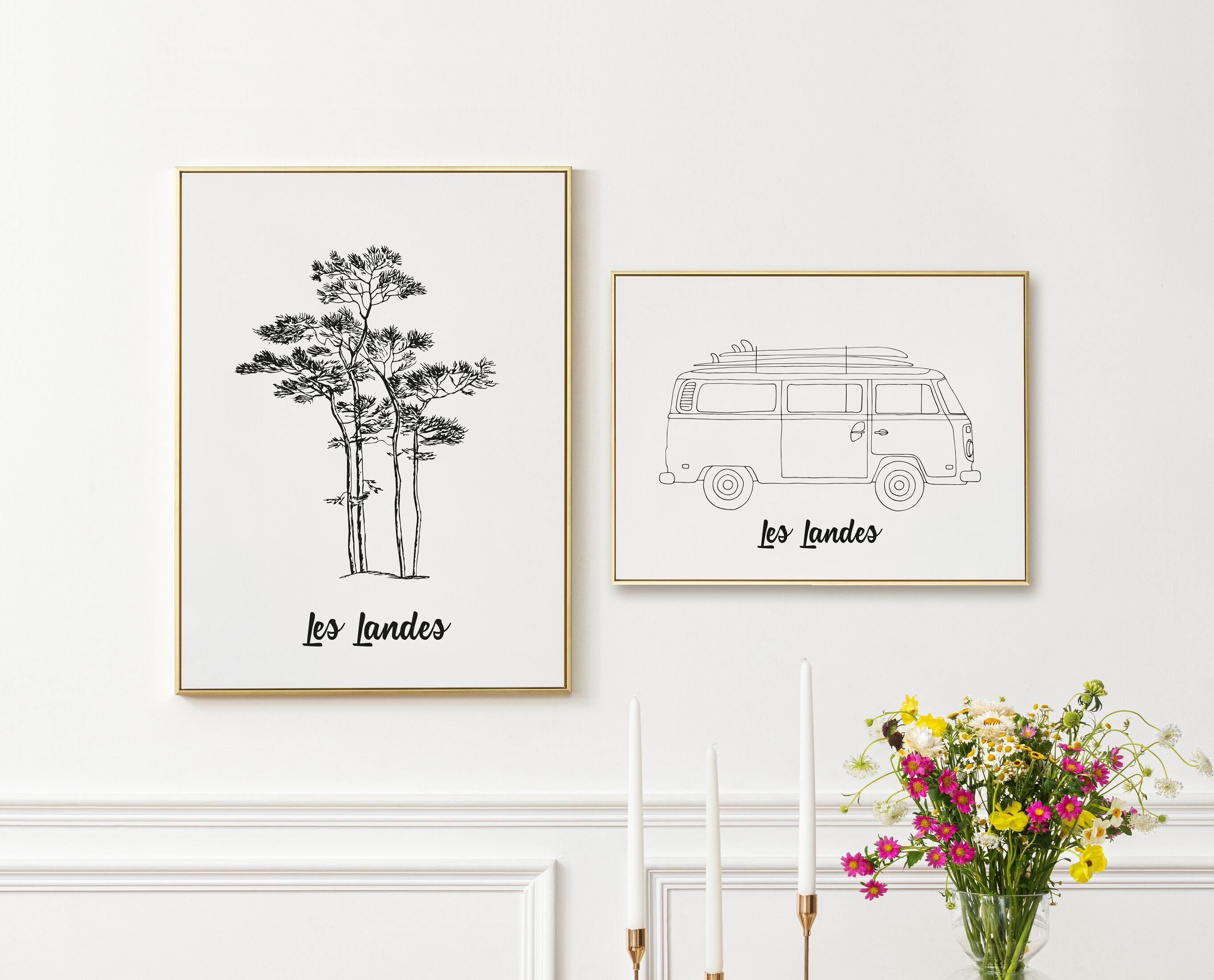 Póster Las Landas - Papel A4 / A3 / 40x60