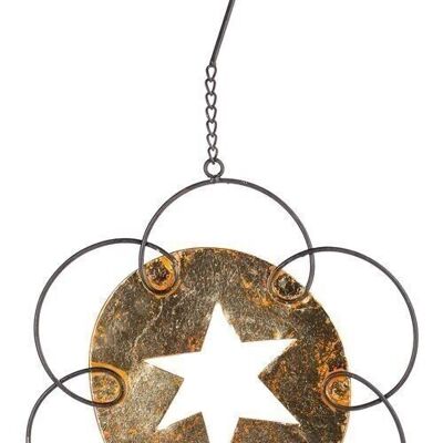 Pendant flower with star VE 4 23 cm