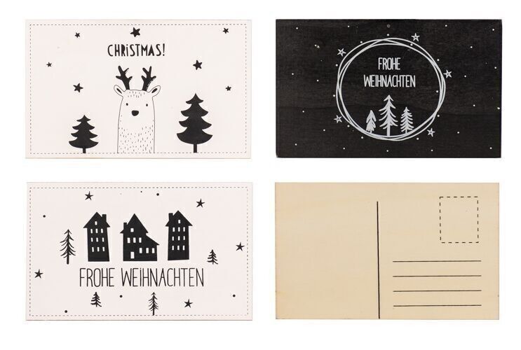 Weihnachtskarten 3 sort. VE 36 16x10 cm