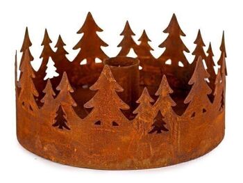 Bougeoir sapins 14 cm PU 6 7 cm, ø14 cm 1