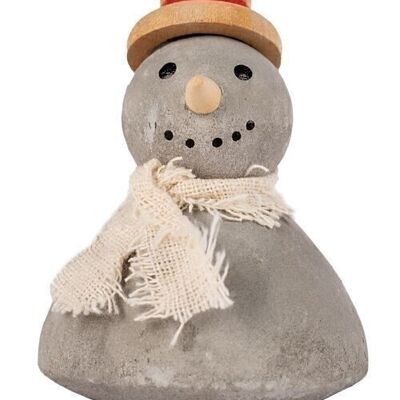 Snowman with hat and scarf VE 12.8cm