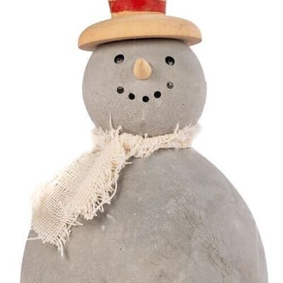 Muñeco de nieve con gorro y bufanda VE 12, 11cm