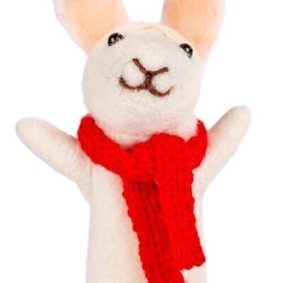 Finger puppet “Snow Bunny” 10 cm VE 12