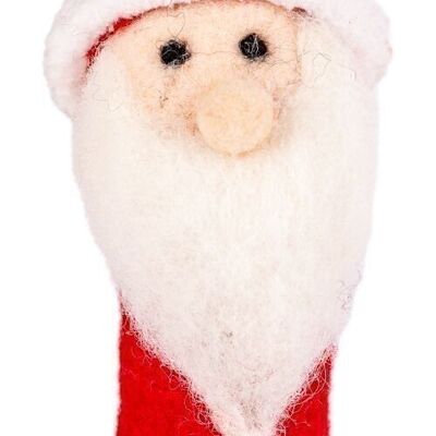 Marioneta de dedo "Papá Noel" 10 cm VE 12