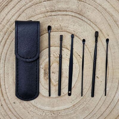 Ecological medical steel ear cleaning kit set - 7 pieces