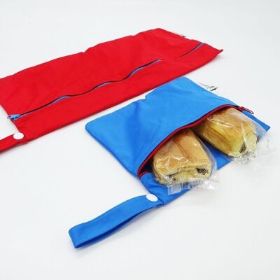 2 Lunchtaschen/Snacktaschen Rot und Blau