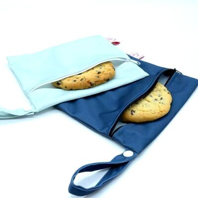 2 bolsas de snacks - Azul zafiro y Cielo