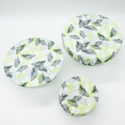 Set of 3 dish covers - Fabric Charlotte - Amazonie