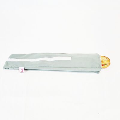 Fabric food pouch for baguette sandwich - Gray