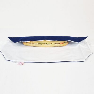 Washable coated cotton food packaging - Midnight blue