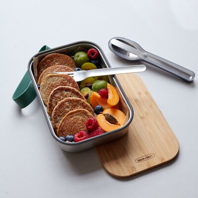 Lunch Box / Sandwich Box in acciaio inossidabile da 900 ml - Sandwich Box in acciaio inossidabile oliva