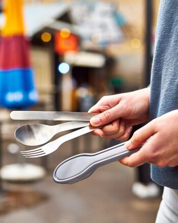 Nomadic stainless steel cutlery + case - Cutlery Set (CDU display version) 2