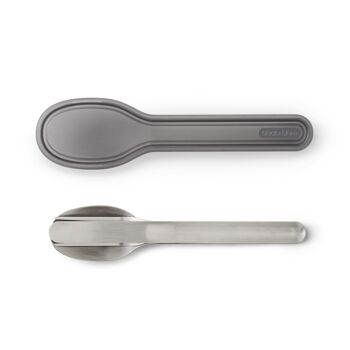 Nomadic stainless steel cutlery + case - Cutlery Set (CDU display version) 10