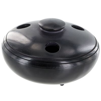 Black Seto stone incense holder