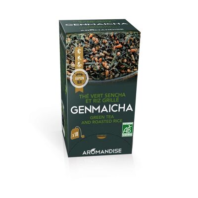 Green tea and Genmaicha rice in infusettes
