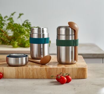 Thermos alimentaire isotherme - Food Flask Olive 400 ml 2