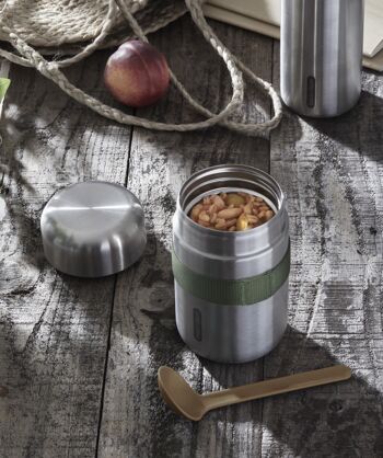 Thermos alimentaire isotherme - Food Flask Olive 400 ml 4