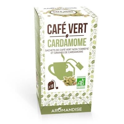 Cardamom green coffee in teabags