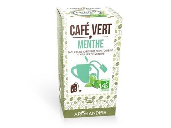 Café vert menthe en infusettes 1