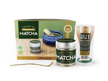 Coffret de dégustation matcha de cérémonie bol bleu 1