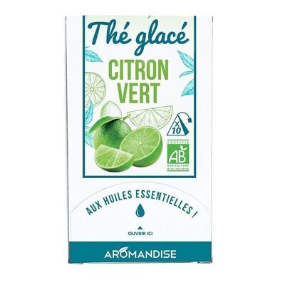 Thé glacé thé vert et citron vert en infusettes