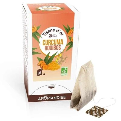 Turmeric rooibos gold herbal tea bags