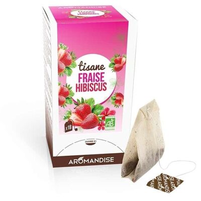 Strawberry herbal tea bags