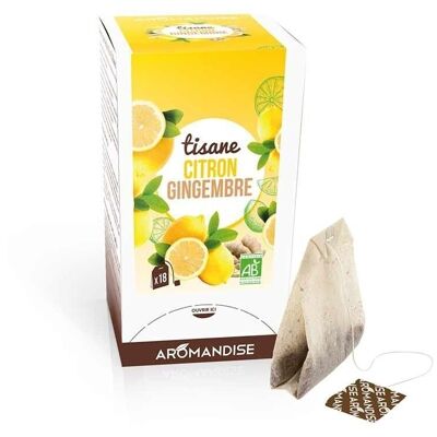 Lemon ginger herbal tea bags