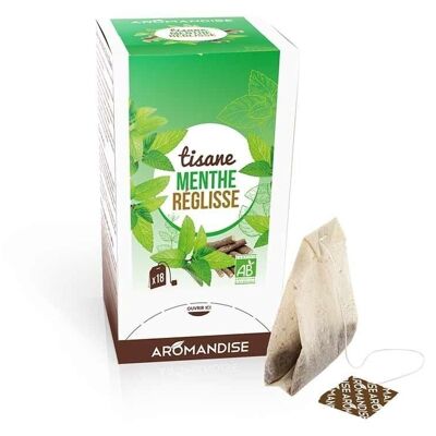 Licorice mint herbal tea bags