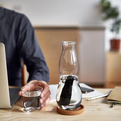 Personal Carafe 800ml Activated Carbon Filter Jug (+1 Charcoal Included)
