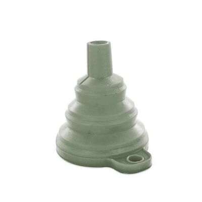 Collapsible silicone spice funnel